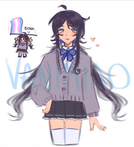 Flat color, half body